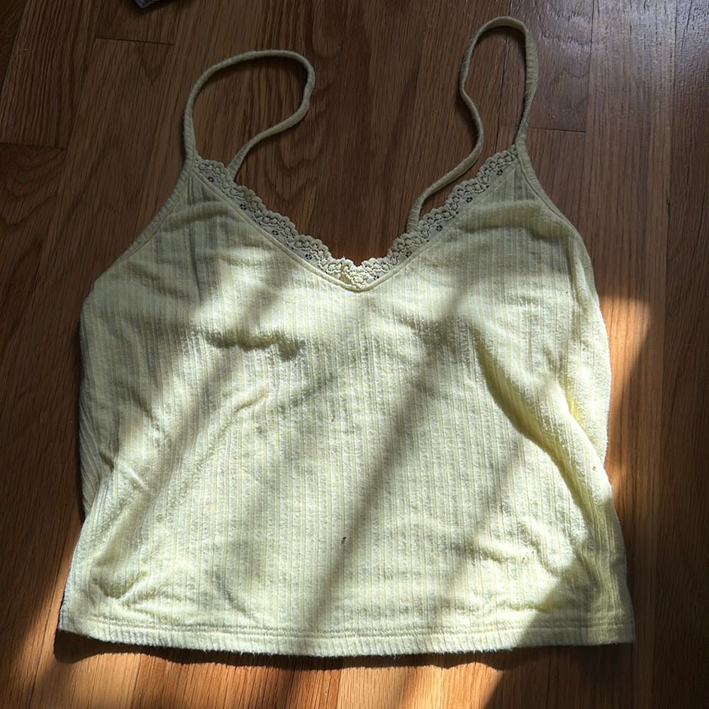 yellow tank top